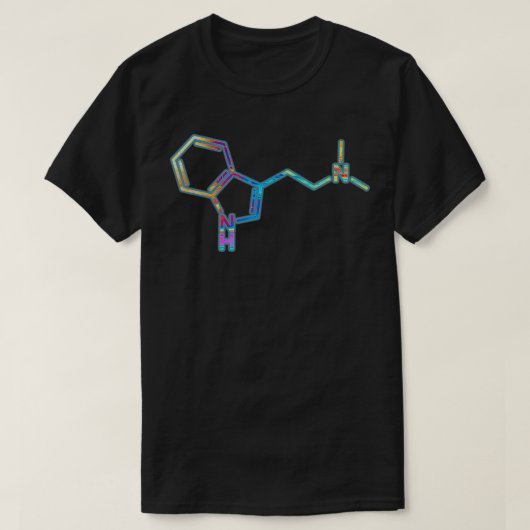 アート好きサイケデリックのためのDMT分子 Tシャツ (デザイン正面)