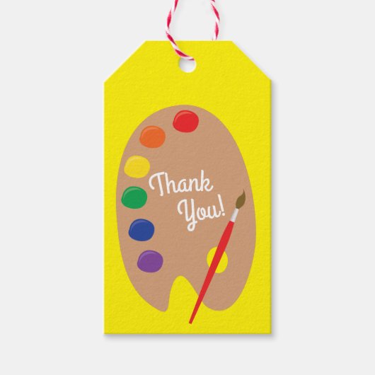 アート子供の誕生日絵を描パーティー ギフトタグ (正面)