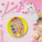 アート子供の誕生日絵を描パーティー ペーパープレート (パーティー)
