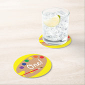 アート子供の誕生日絵を描パーティー ラウンドペーパーコースター (インサイチュ)