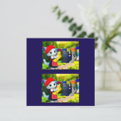 アート子猫つるズアウトアートソックス サンキューカード (スタンド正面)