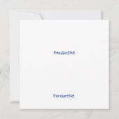 アート子猫つるズアウトアートソックス サンキューカード (裏面)