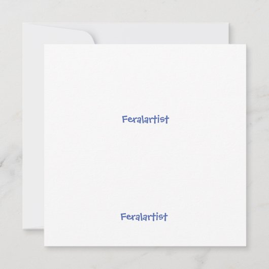 アート子猫つるズアウトアートソックス サンキューカード (裏面)