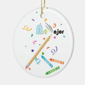 アート専攻のオーナメント セラミックオーナメント (左)