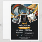 アート展イベントフライヤーテンプレート (正面/裏面)