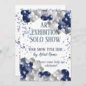 アート展覧会ローンチパーティー 招待状 (正面/裏面)