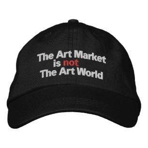 アート市場はアート界ではない 刺繍入りキャップ