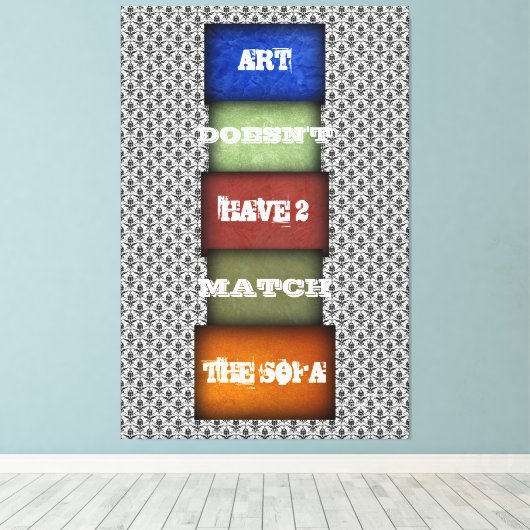 アート引用文名と署名済み2 キャンバスプリント (インサイチュ (ウッドフロア))