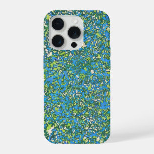 アート愛好家のための抽象的な青いスプラッターモダン iPhone 15 PROケース