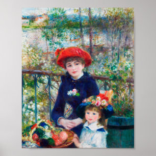 アート愛好家ギフト2姉妹ルノアール絵画ズ ポスター