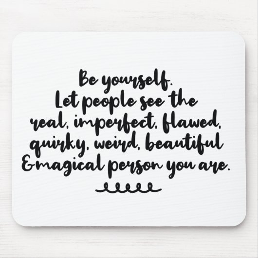 アート感動的は自分の短い引用文 マウスパッド (正面)