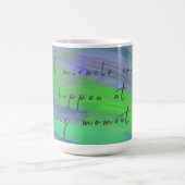 アート感動的奇跡のメッセージ コーヒーマグカップ (中央)