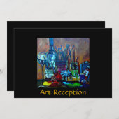 アート披露宴/ショーの招待 招待状 (正面/裏面)