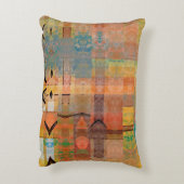 アート抽象芸術の幾何学的水ストライプ平パターン アクセントクッション (裏面(縦))