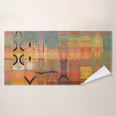 アート抽象芸術の幾何学的水ストライプ平パターン  バスタオル (バスタオル)