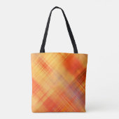 アート抽象芸術の幾何平行線のパターン、Blu トートバッグ (裏面)