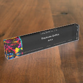 アート抽象芸術アーティスト デスクネームプレート (側面)