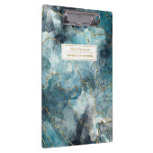 アート抽象芸術インク金ゴールドグリッター名と件名 クリップボード (右)