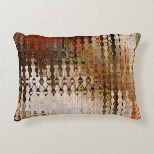 アート抽象芸術カラフルの幾何学的交差の背景 アクセントクッション (正面)