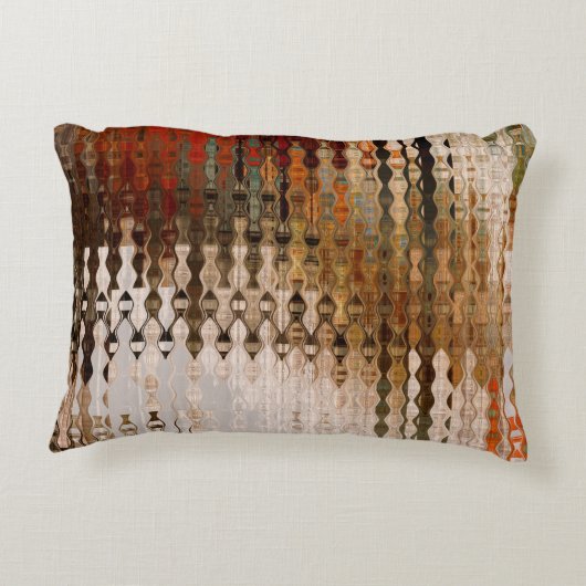 アート抽象芸術カラフルの幾何学的交差の背景 アクセントクッション (裏面)