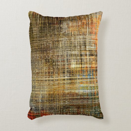 アート抽象芸術カラフルの幾何学的交差の背景 アクセントクッション (正面(垂直))