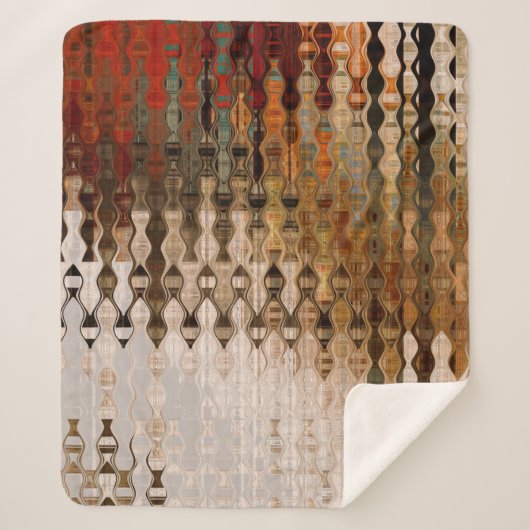 アート抽象芸術カラフルの幾何学的交差の背景 シェルパブランケット (正面)