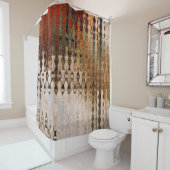 アート抽象芸術カラフルの幾何学的交差の背景 シャワーカーテン (インサイチュ)