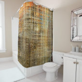 アート抽象芸術カラフルの幾何学的交差の背景 シャワーカーテン (インサイチュ)