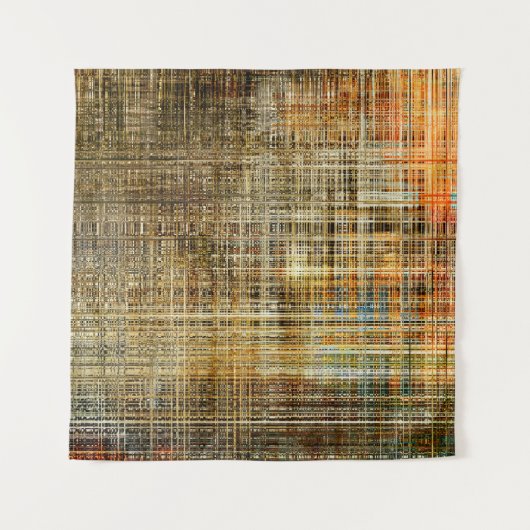 アート抽象芸術カラフルの幾何学的交差の背景 タペストリー (正面(横))