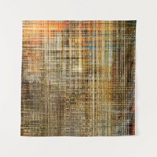 アート抽象芸術カラフルの幾何学的交差の背景 タペストリー (正面)