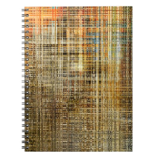 アート抽象芸術カラフルの幾何学的交差の背景 ノートブック (正面)
