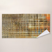 アート抽象芸術カラフルの幾何学的交差の背景 バスタオル (バスタオル)