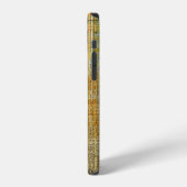 アート抽象芸術カラフルの幾何学的交差の背景 iPhoneケース (左側面)