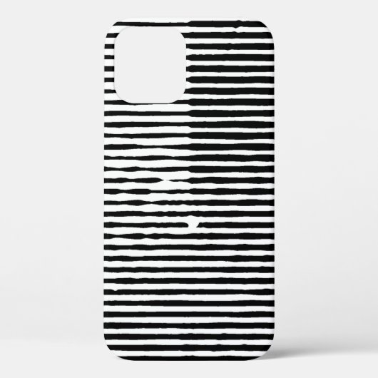 アート抽象芸術グランジの横線のランダムな線  Case-Mate iPhoneケース (裏面)