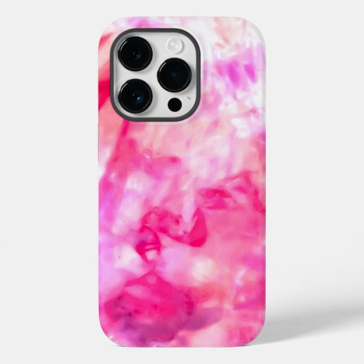 アート抽象芸術サマーネオンピンクパープル絞り染め Case-Mate iPhoneケース (裏面)