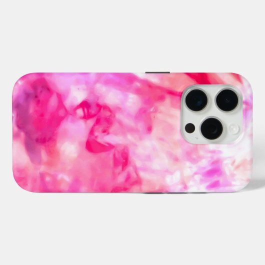 アート抽象芸術サマーネオンピンクパープル絞り染め Case-Mate iPhoneケース (裏面 (横))