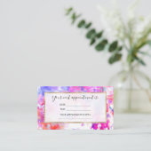 アート抽象芸術サマーピンクパープルオレンジ絞り染め 予約カード (スタンド正面)