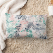 アート抽象芸術パステルブラシストロークパターン ランバークッション (ブランケット)