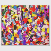 アート抽象芸術パレットカラー ラッピングペーパー (フラット)