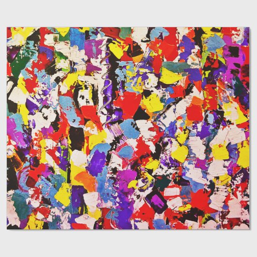 アート抽象芸術パレットカラー ラッピングペーパー (フラット)