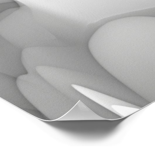 アート抽象芸術フラクタルぼやけ波モノクロバックアップ ポスター (角)