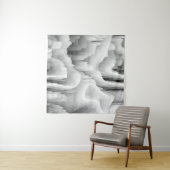 アート抽象芸術フラクタルぼやけ波モノクロバック タペストリー (インサイチュ(横))