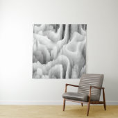 アート抽象芸術フラクタルぼやけ波モノクロバック タペストリー (インサイチュ)