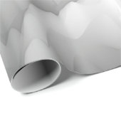 アート抽象芸術フラクタルぼやけ波モノクロバック ラッピングペーパー (ロールコーナー)