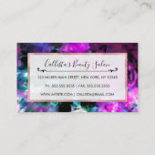 アート抽象芸術ブモダンラックスパープル絞り染め ロイヤリティカード (裏面)