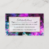 アート抽象芸術ブモダンラックスパープル絞り染め 名刺 (裏面)