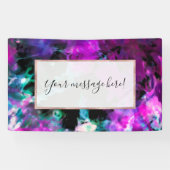 アート抽象芸術ブモダンラックスパープル絞り染め 横断幕 (横)