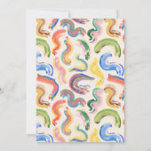 アート抽象芸術モダン水彩卒業パーティー 招待状 (裏面)