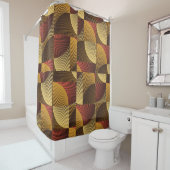 アート抽象芸術幾何学的テクスチャ背景 シャワーカーテン (インサイチュ)
