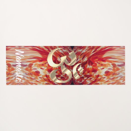 アート抽象芸術絵を描OM記号 ヨガマット (裏面(横))